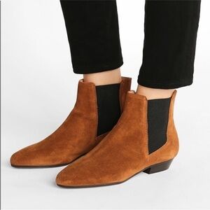 JCREW Suede Chelsea Boots in glazed pecan color